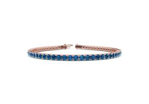 4 3/4 Carat Blue Diamond Tennis Bracelet in 14K Rose Gold (11.4 g), 8.5 Inches by SuperJeweler
