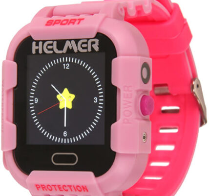 Helmer Smart dotykové hodinky s GPS lokátorom a fotoaparátom – LK 708 ružové