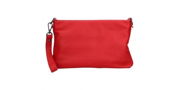 Dámska kožená listová kabelka Facebag Haidl – červená