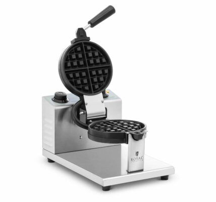 Gaufrier professionnel – rond – 4 petites gaufres – 1200 W – Royal Catering