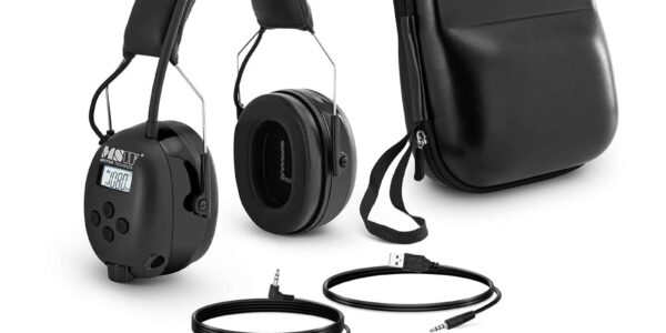 Gehörschutz mit Bluetooth – Mikrofon – LCD-Display – Akku – Schwarz