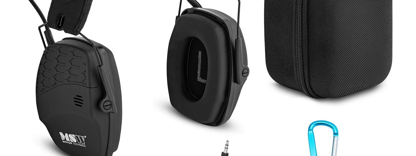 Gehörschutz mit Bluetooth – dynamische Außengeräuschregelung – Schwarz