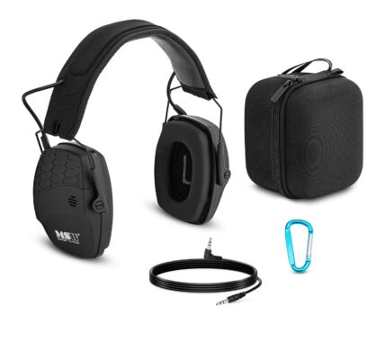 Gehörschutz mit Bluetooth – dynamische Außengeräuschregelung – Schwarz