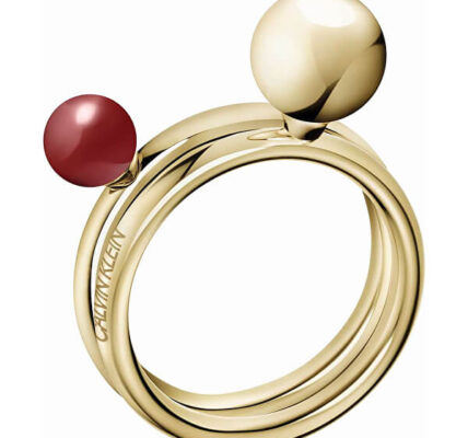 Calvin Klein Pozlátený prsteň Bubbly KJ9RJR14040 55 mm