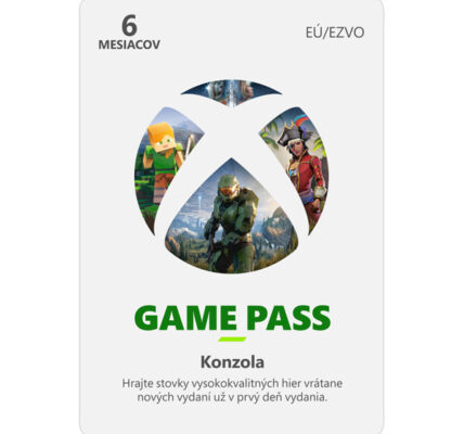 Xbox Game Pass 6 mesačné predplatné