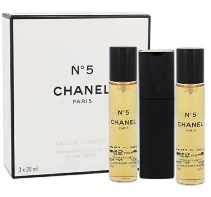 Chanel No. 5 – EDT 20 ml (plnitelný flakon) + náplň 2 x 20 ml