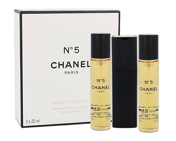 Chanel No. 5 – EDT 20 ml (plnitelný flakon) + náplň 2 x 20 ml