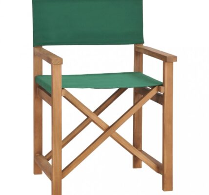 Režisérska stolička teakové drevo Dekorhome Zelená,Režisérska stolička teakové drevo Dekorhome Zelená