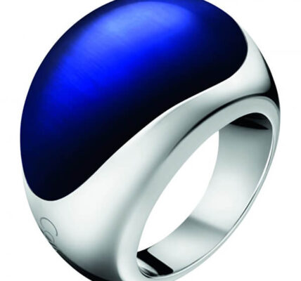 Calvin Klein Oceľový prsteň s kameňom Ellipse KJ3QLR0201 57 mm