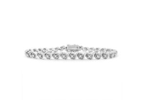 1/2 Carat Natural Diamond Bracelet, Platinum Overlay, 7 Inches,  by SuperJeweler