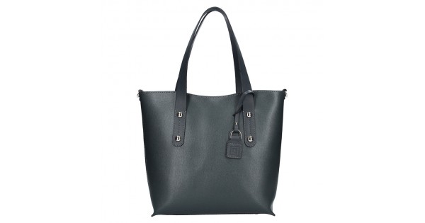 Dámska kožená kabelka Facebag Nina – tmavo šedá