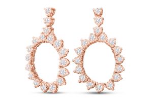 1 3/4 Carat Lab Grown Diamond Drop Earrings in 14K Rose Gold (8.3 g), 1.25 Inches (G-H Color Color, VS2 Clarity) by SuperJeweler