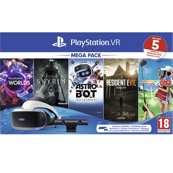 Sony PlayStation VR V2 (Mega Pack) + Sony PlayStation 4 Camera – OPENBOX (Rozbalený tovar s plnou zárukou) CUH-ZVR2