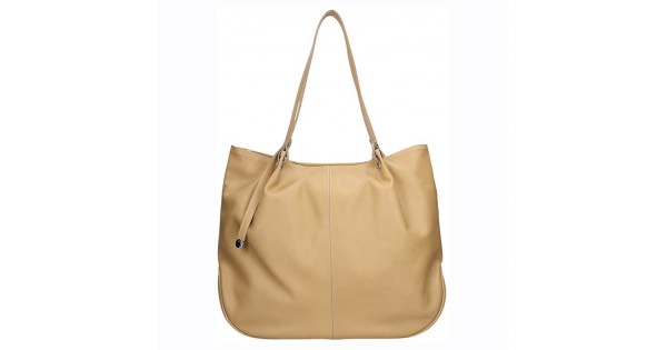Dámska kožená kabelka Facebag Sandra – hnedá