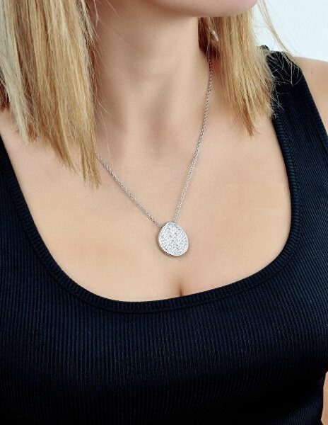 Calvin Klein Slušivý pozlátený náhrdelník s kryštálmi Fascinate 35000331