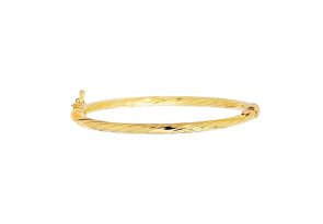 14K Yellow Gold (3 g) Kids Twisted Rope Bangle Bracelet, 5 1/2 Inches by SuperJeweler