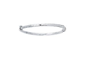 14K White Gold (3.20 g) Kids Twisted Rope Bangle Bracelet, 5 1/2 Inches by SuperJeweler