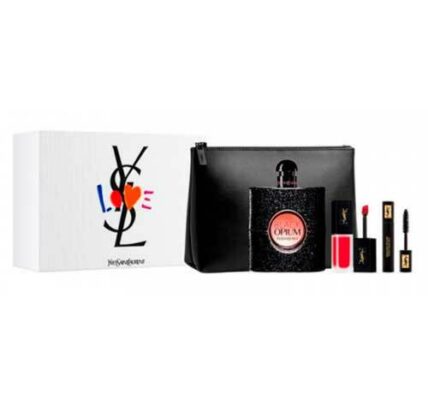 Yves Saint Laurent Black Opium – EDP 90 ml + lesk na rty 2 ml + řasenka 2 ml + kosmetická taštička