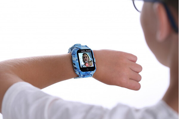 Helmer Chytré dotykové hodinky s GPS lokátorem a fotoaparátem – LK 710 4G modré