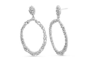 2 Carat Baguette Diamond Drop Earrings in Sterling Silver, 2 Inches (, ) by SuperJeweler