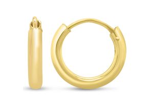 12×2.25MM Endless Hoop Earrings in 14K Yellow Gold (0.60 g) Over Sterling Silver by SuperJeweler