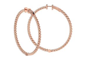 7 3/4 Carat Diamond Hoop Earrings in 14K Rose Gold (20 g), 2 Inches (, ) by SuperJeweler