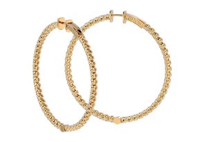 7 3/4 Carat Diamond Hoop Earrings in 14K Yellow Gold (20 g), 2 Inches (, ) by SuperJeweler