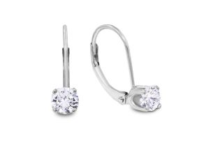 1/4 Carat Diamond Drop Earrings in 14k White Gold (1.1 g),  by SuperJeweler