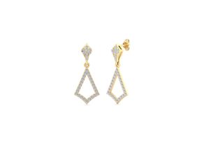 1/2 Carat Diamond Chandelier Earrings in 14K Yellow Gold (2.2 g), 1 Inch (, I2) by SuperJeweler
