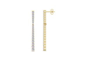 1 Carat Lab Grown Diamond Bar Earrings in 14K Yellow Gold (2.9 g) (G-H Color, VS2) by SuperJeweler