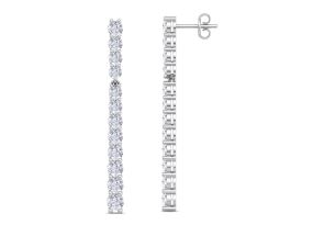4 Carat Lab Grown Diamond Bar Earrings in 14K White Gold (6 g) (G-H Color, VS2) by SuperJeweler