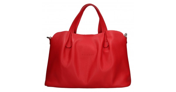 Dámska kožená kabelka Facebag Karla – červená