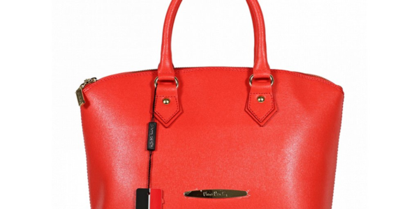 Červená kožená kabelka Pierre Cardin 1350 Rosa Corallo