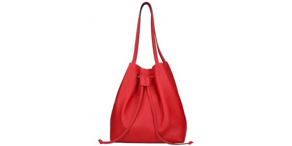 Dámska kožená kabelka Unidax Centa – červená