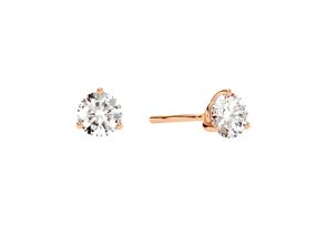 1/2 Carat Diamond Martini Stud Earrings in 14K Rose Gold (, I1-I2) by SuperJeweler