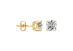 2 Carat Diamond Stud Earrings in 14K Yellow Gold (, SI1-SI2) by SuperJeweler