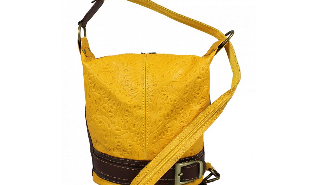 žltá kožená kabelka Adele Stampa Gialla