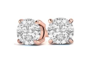 2 Carat Diamond Stud Earrings in 14K Rose Gold (, SI1-SI2) by SuperJeweler