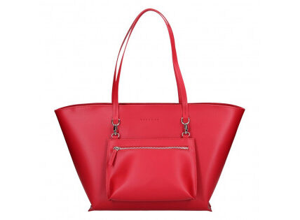 Dámska kožená kabelka Facebag 2v1 – červená