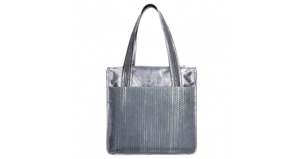 Dámská kožená kabelka Facebag Elma – stříbrná