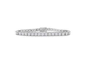 6 Carat Round Diamond Tennis Bracelet in Sterling Silver, 7 Inches (, I2) by SuperJeweler
