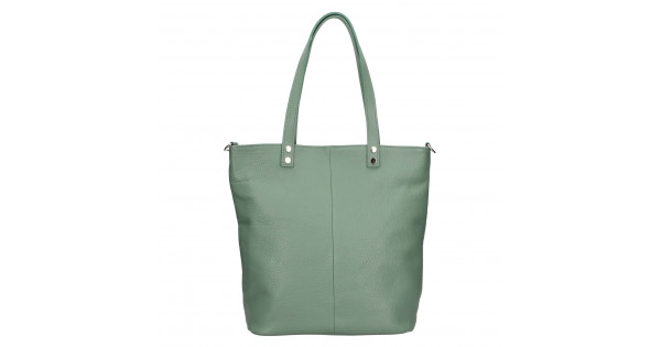 Dámska kožená kabelka Italia Elena – zelená