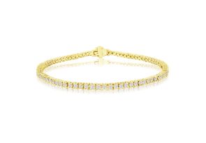2.10 Carat Diamond Men’s Tennis Bracelet in 14K Yellow Gold, 7.5 Inches,  by SuperJeweler