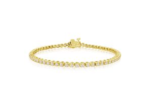 2.11 Carat Diamond Men’s Tennis Bracelet in 14K Yellow Gold, 7.5 Inches,  by SuperJeweler