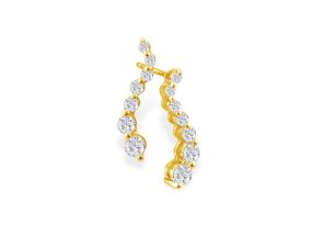 1/2 Carat Journey Diamond Earrings in 14k Yellow Gold (2 g),  by SuperJeweler