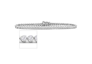 3 Carat Bezel Diamond Bracelet in 14K White Gold (10 g), 7 Inches (, I1-I2) by SuperJeweler