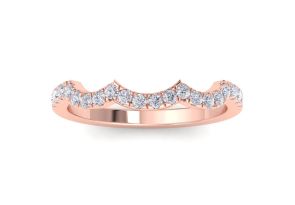 1/3 Carat Diamond Wedding Band Ring in 14K Rose Gold (2 g), , Size 4 by SuperJeweler