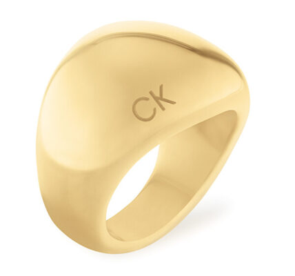 Calvin Klein Masívny pozlátený prsteň Trends 35000441 54 mm