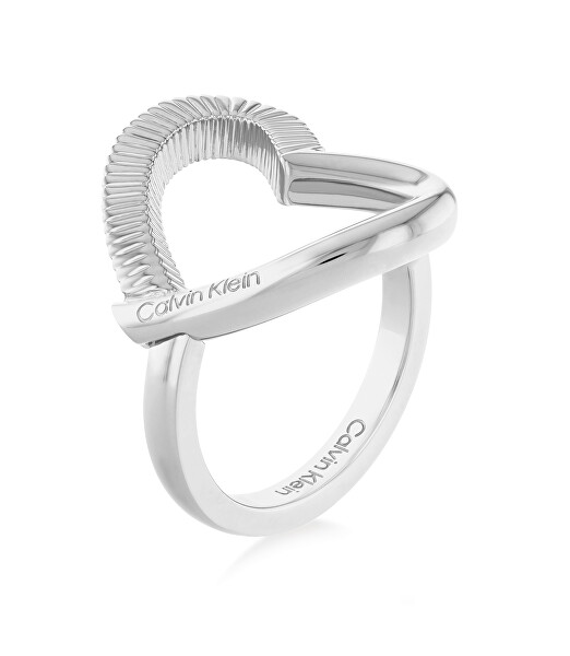 Calvin Klein Romantický oceľový prsteň Heart 35000439 56 mm