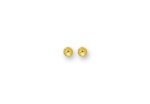 14K Yellow Gold Polish Finished 6mm Ball Stud Earrings w/ Friction Backs by SuperJeweler